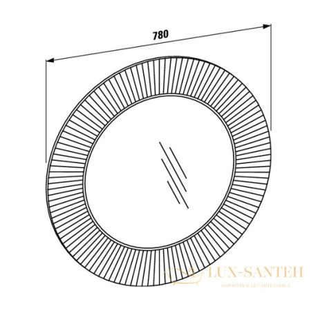 зеркало laufen kartell by laufen 3.8633.1.090.000.1 780 мм, белый