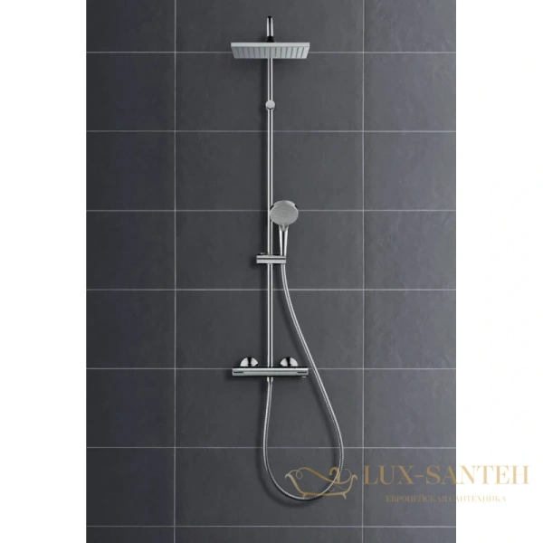 душевая система hansgrohe vernis shape showerpipe 230 1jet 26286000 с термостатом, хром