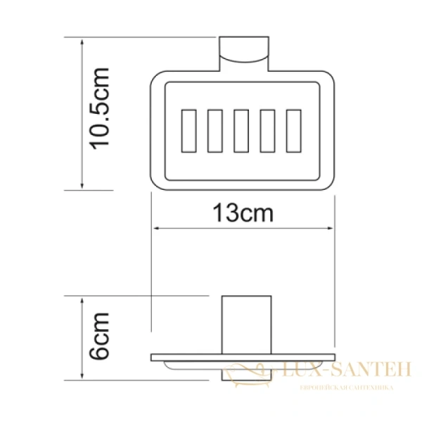 мыльница wasserkraft exter k-5269, светлая бронза