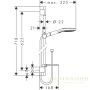 душевой гарнитур hansgrohe raindance select e 26622000 ecosmart, хром