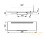 полка для душа со стеклоочистителем keuco aveno 14659510000, с клеевым комплектом, белый матовый