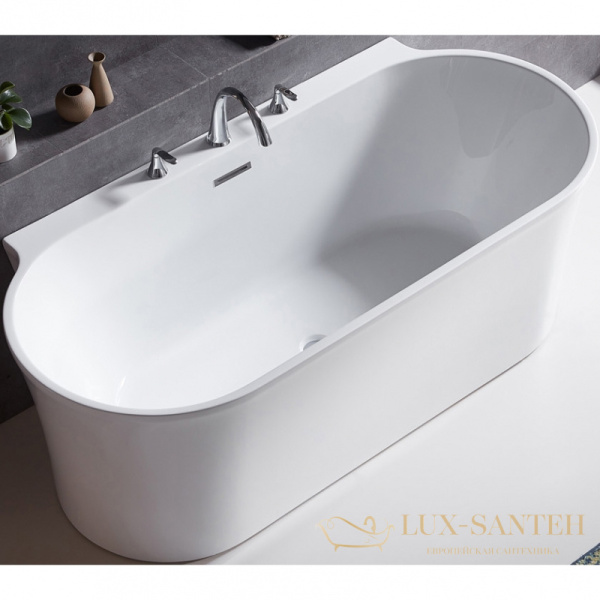 акриловая ванна belbagno bb409-1500-800 150х80 без гидромассажа, белый