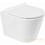Подвесной унитаз BelBagno Flay-r BB053CHR без сиденья, белый