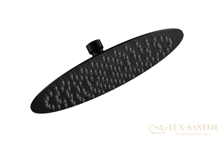 верхний душ aquame aqm8605mb, 1 режим, 300 мм, без держателя, черный матовый