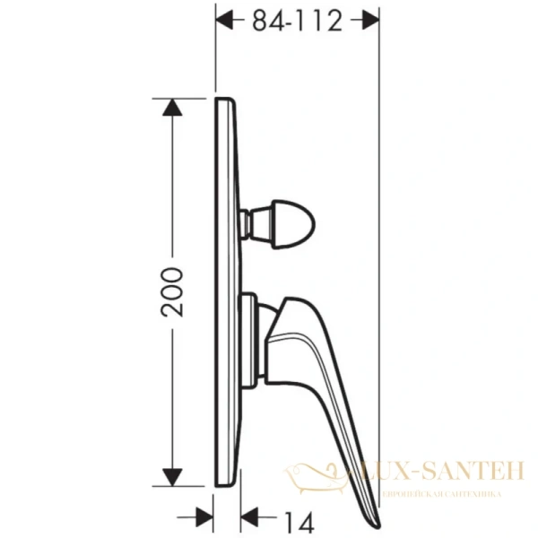 смеситель для ванны hansgrohe novus 71047000, хром