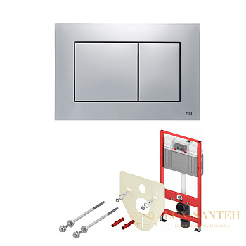 комплект tece tecebase 2.0 k440402 для подвесного унитаза с панелью смыва tecenow хром матовый