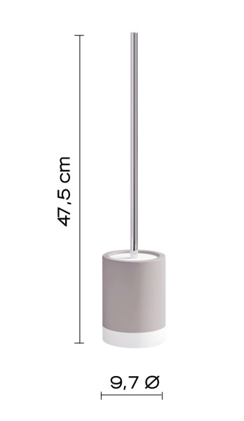 напольный керамический ерш gedy new mizar nm33(66), светло-серый