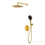 термостатическая душевая система скрытого монтажа whitecross y, yset08topglb, золото брашированное