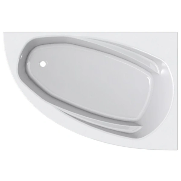ванна astra-form тиора 01010028 из литого мрамора 154,5х105 см r, белый