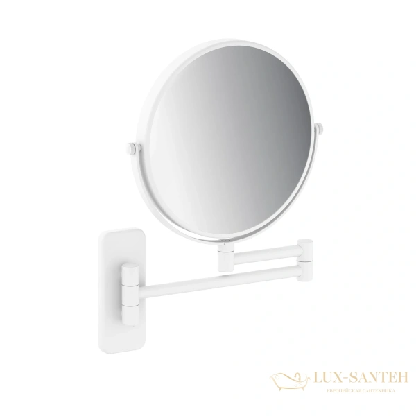 косметическое зеркало timo saona 13076/16, х-5 кратное увеличение, белый матовый
