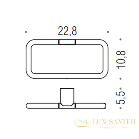 полотенцедержатель-кольцо, colombo mini, b4031.nm, pvd черный матовый