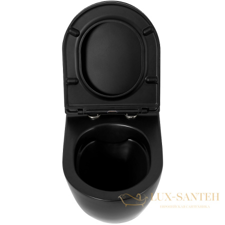 комплект унитаза с инсталляцией belbagno colorato bb062chr-mb/bb062sc-mb/bb002-80/bb007-pr-nero.m с сиденьем микролифт и клавишей смыва, черный матовы