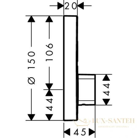смеситель для душа hansgrohe showerselect s 15748000