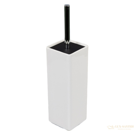 ерш керамический stil haus living lv12a(05) напольный, хром-черный матовый-белая керамика