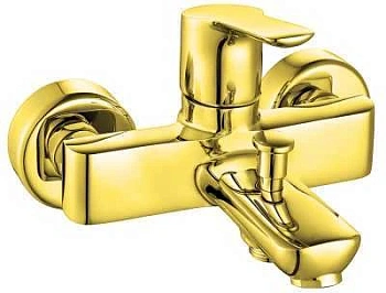 смеситель для ванны с душем e.c.a. luna, 102802450ex, цвет золото