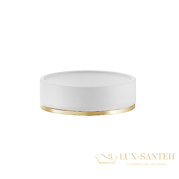 мыльница gessi inciso 58525.246 настольная, gold pvd/белый