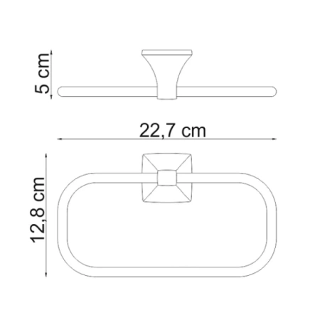полотенцедержатель-кольцо wasserkraft wern k-2560, хром