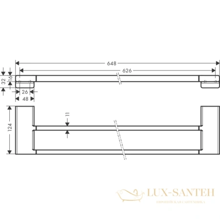 полотенцедержатель hansgrohe addstoris 41743990, полированное золото