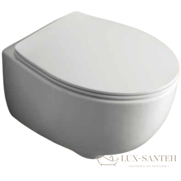 подвесной безободковый унитаз simas bormio br18bi, белый