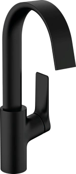 смеситель для раковины hansgrohe vivenis 210 75030670 с донным клапаном push open, матовый черный