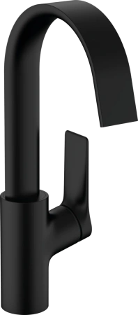 смеситель для раковины hansgrohe vivenis 210 75030670 с донным клапаном push open, матовый черный