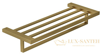 полка для полотенец 600 мм, kludi vela c, 31989n0, золото брашированное