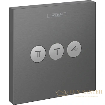 переключатель потоков hansgrohe showerselect 15764340 для душа, шлифованный черный хром