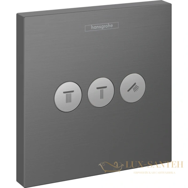 переключатель потоков hansgrohe showerselect 15764340 для душа, шлифованный черный хром