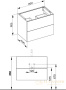 тумба под умывальник keuco plan, 32963300000, 800x605x490 мм, к/ф: белый