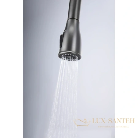 смеситель paulmark lange la214212-gm для кухни с подключением к фильтру, вороненая сталь