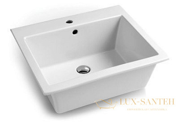 раковина постирочная/хозяйственная white ceramic rio, w0135f01, 60х51хh27 см,с 1 отв. п/смеситель, цвет белый глянцевый