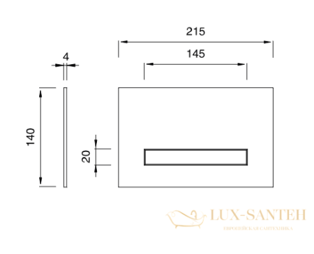 панель смыва для унитаза, cea design hydroplate, нержавеющая сталь, сатин pla 19 s