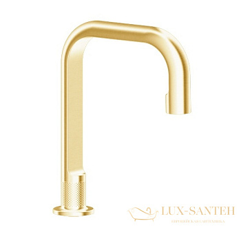 излив gessi inciso- 58093.246 для раковины, gold pvd