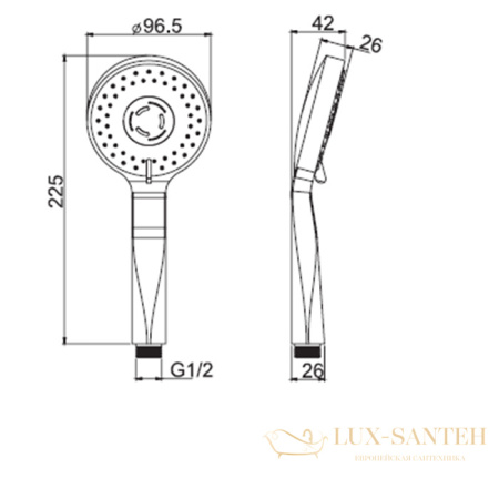 ручной душ, fima carlo frattini handshowers f2298ns, черный матовый