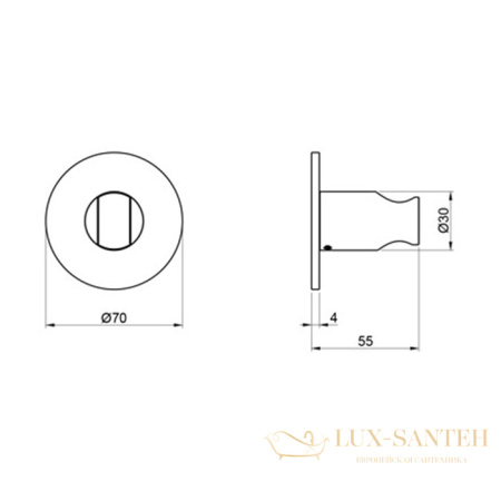 держатель ручного душа almar 316 collection e120010.316, нержавеющая сталь брашированная