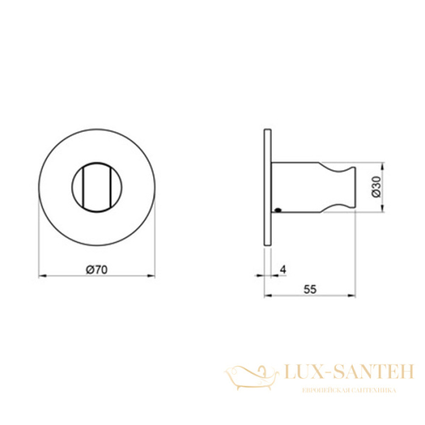 держатель ручного душа almar 316 collection e120010.316, нержавеющая сталь брашированная