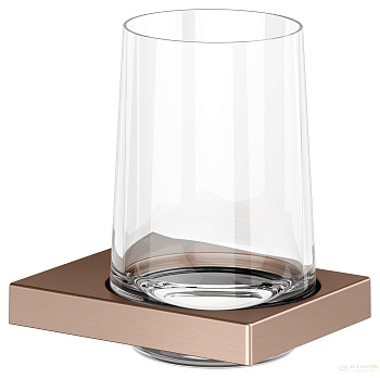 стакан хрустальный для зубных щеток подвесной keuco edition 11, 11150299000, золото красное шлифованное