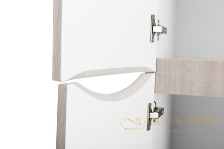 шкаф пенал belbagno fly-marino fly-marino-1500-2a-sc-rg-p-l 40 см l подвесной, rovere grigio