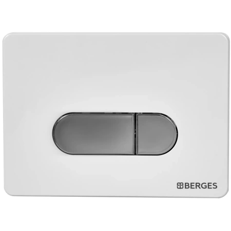 комплект: подвесной унитаз berges ego 047237 + система инсталляции berges novum d7, белый, клавиша белая/хром