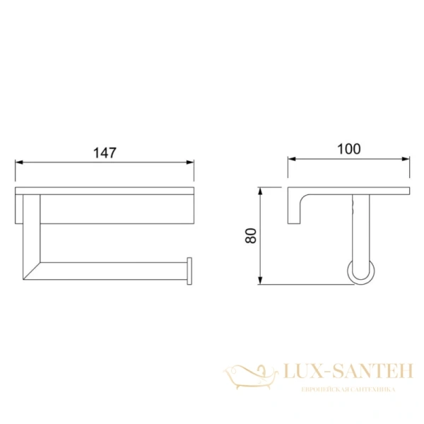 бумагодержатель timo saona 13043/18, черное золото