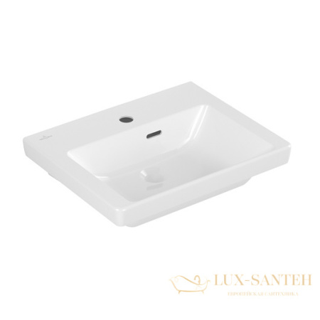 pаковина подвесная villeroy&boch subway 3.0, 43705001, 50х40х14,5 см, белый глянцевый 