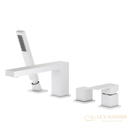 смеситель timo selene 2130/16y на борт ванны, белый матовый