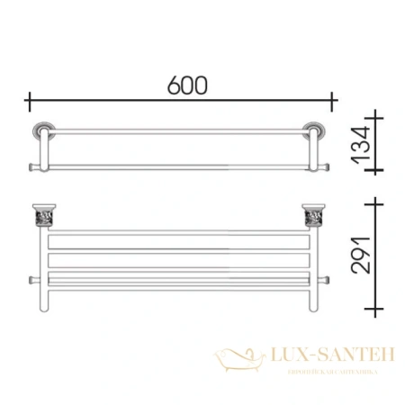 полка для полотенца schein carving 7065042, хром