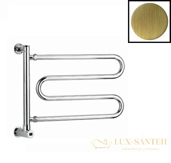 полотенцесушитель электрический margaroli vento 510 box 510obb, высота 41 см, ширина 59 см, состаренная бронза