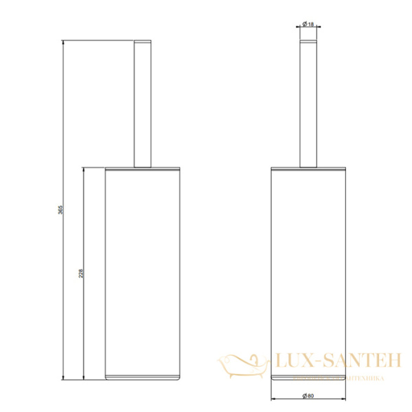 ерш напольный gessi emporio, 38953.149, finox brushed nickel