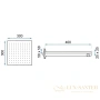 верхний душ rea square rea-p0651 300 мм, золотой