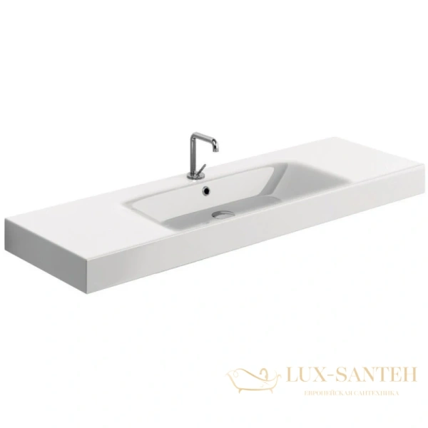 раковина kerasan cento 353501*1 140х45 см, белый