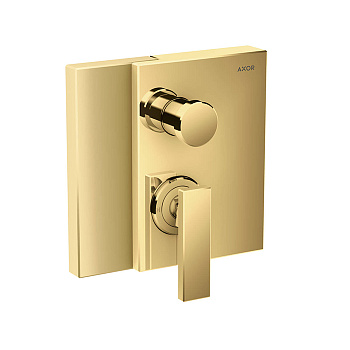 axor edge, 46450990, встраиваемый смеситель для ванны, с защитой по станд. en1717 (внешняя часть), цвет полир. золото
