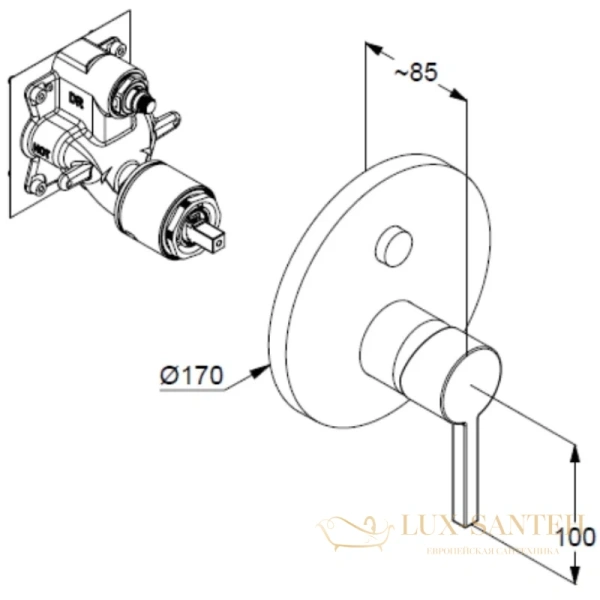 смеситель kludi nova fonte pura 206593915 для ванны, черный матовый
