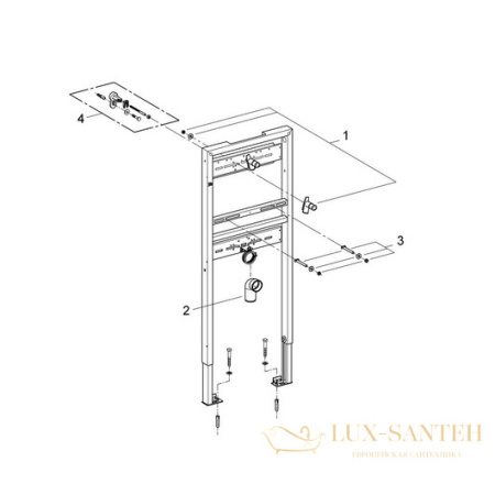 инсталляция для подвесной раковины grohe rapid sl 38546000 для настенного смесителя 